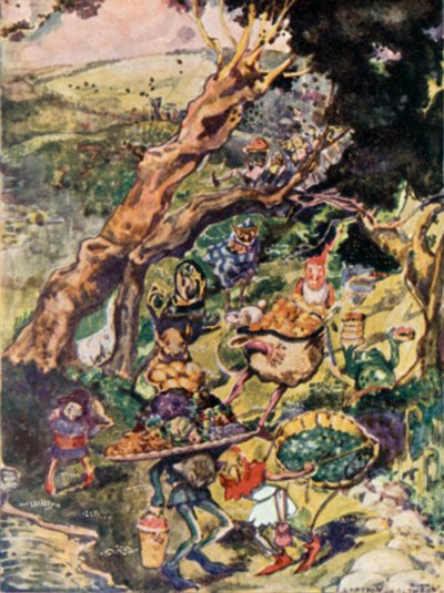 Illustration pour Le marché des gobelins de Christina Rossetti - Dion Clayton Calthrop